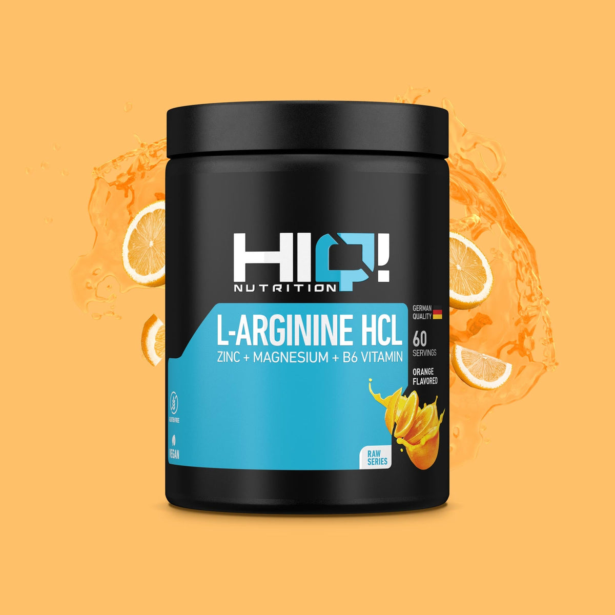 HIQ  L-Arginine Hcl Zinc + Magnesium + B6 Vitamin 480g