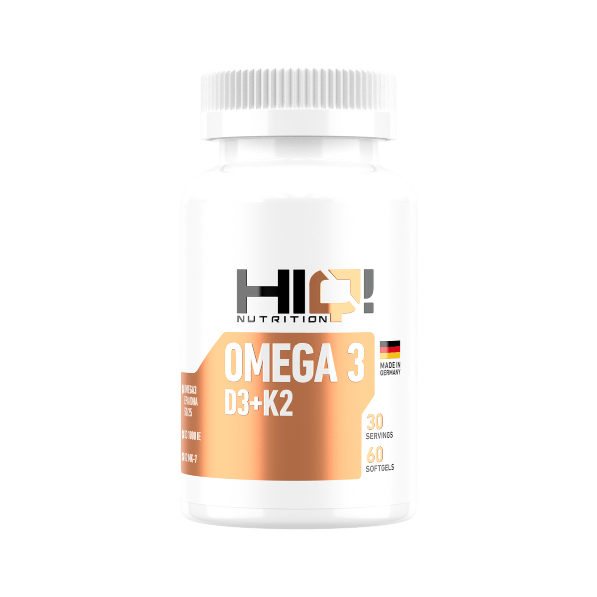 HIQ Omega3 D3+K2 Premium Complex 60 Softjel